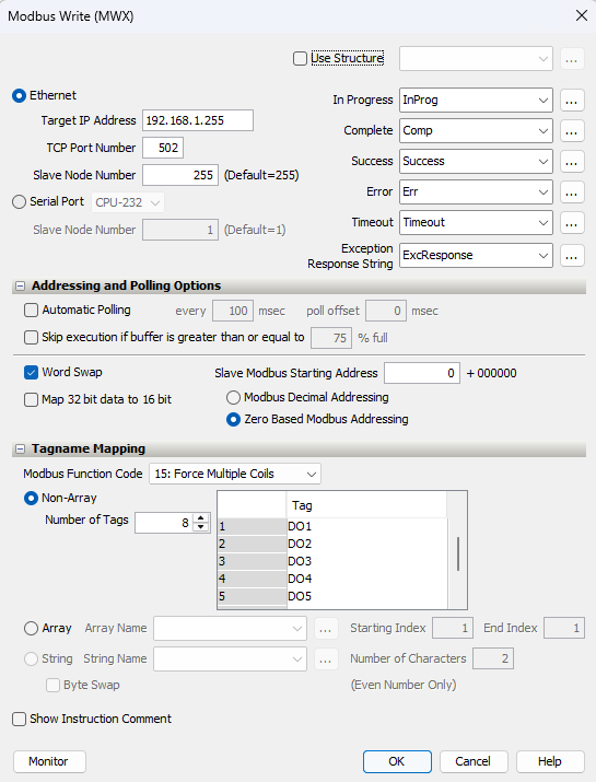 Productivity Suite Modbus Config